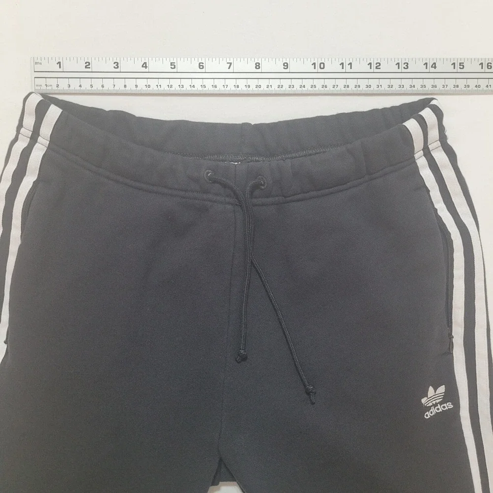 Vintage 80s Adidas‎ Trefoil Sweatpants Jogger Stitched Logo 3 Stripe Adult Sz M